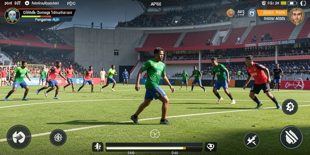 Tampilan gameplay seru dari API66, menampilkan aksi olahraga yang mendebarkan.