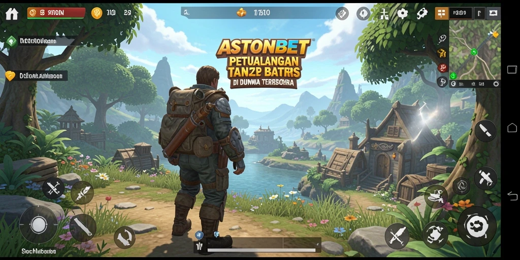 Tampilan gameplay ASTONBET di dunia terbuka yang luas dan menakjubkan.