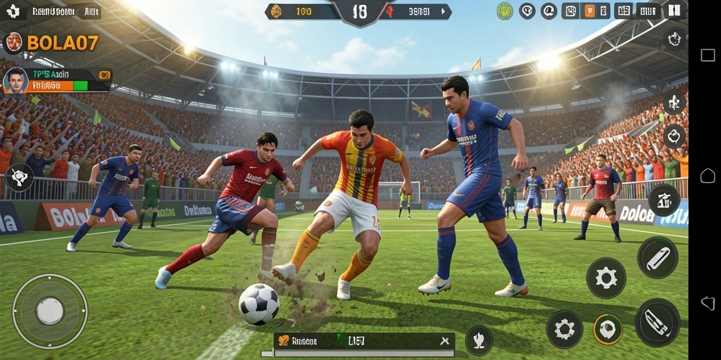 Tampilan menarik dari gameplay <strong>BOLA07</strong> yang mendebarkan.