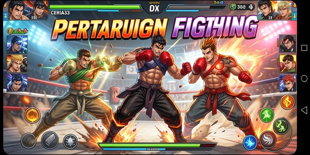 Tampilan gameplay yang menegangkan dalam CERIA33, pertarungan penuh aksi.