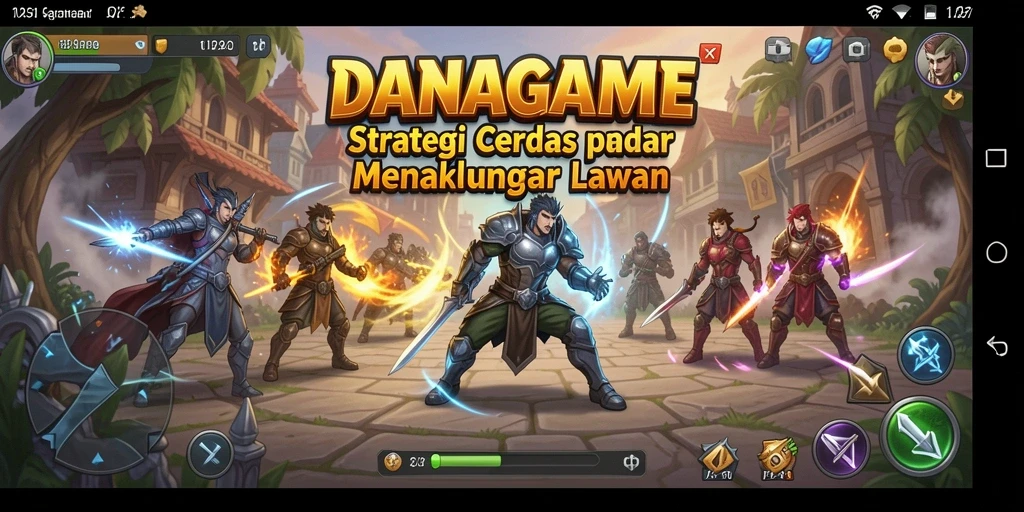 Tampilan screenshot utama DANAGAME menampilkan pertempuran strategis yang mendebarkan.