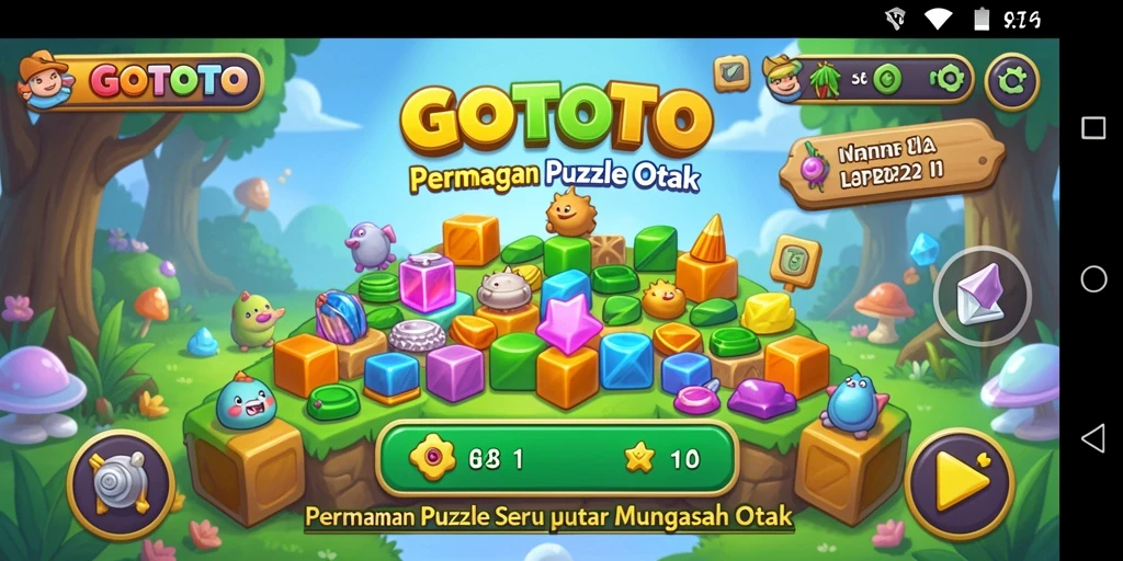 Tampilan gameplay puzzle yang menantang dan menarik di GOTOTO.