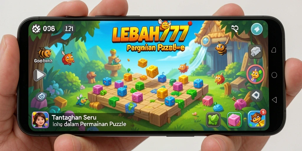 Tampilan gameplay menarik dari LEBAH777 dengan tantangan Puzzle.