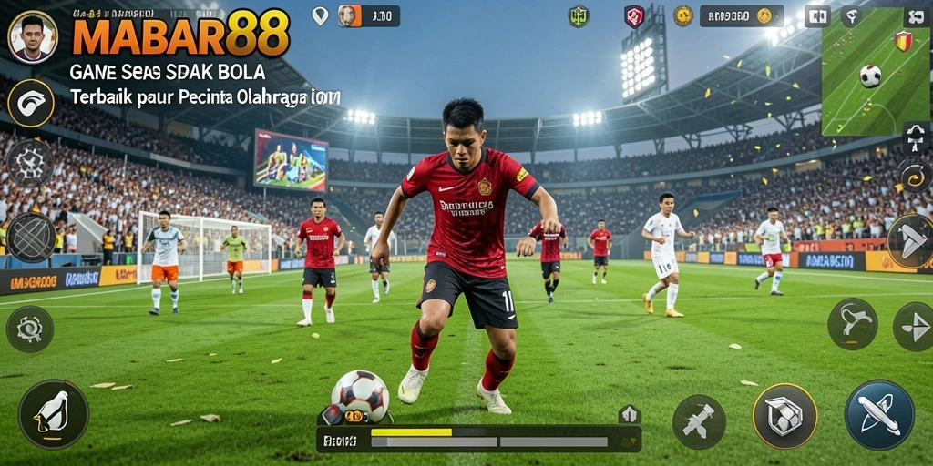 Visual gameplay sepak bola yang mendebarkan dan realistis dari MABAR88.
