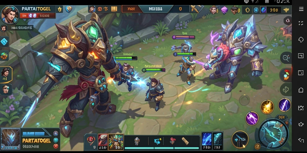 Screenshot dari gameplay seru PARTAITOGEL menunjukkan aksi tim yang dinamis.