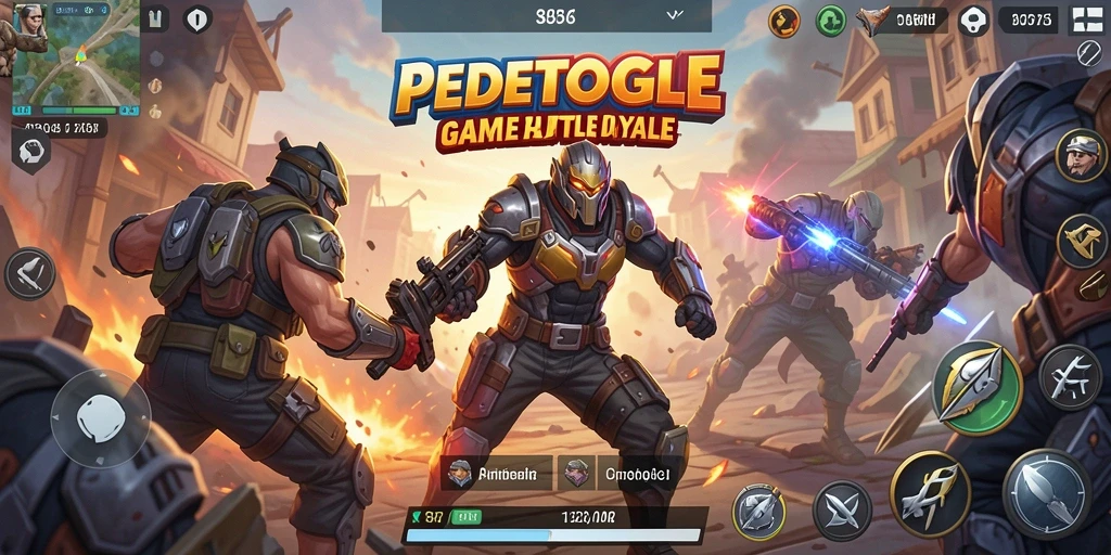 Tampilan aksi seru dalam permainan Battle Royale PEDETOGEL.
