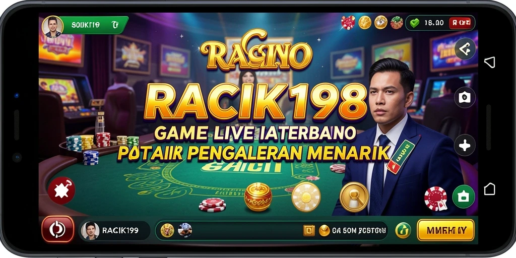 Gameplay seru dalam RACIK198 dengan dealer langsung dan permainan interaktif.
