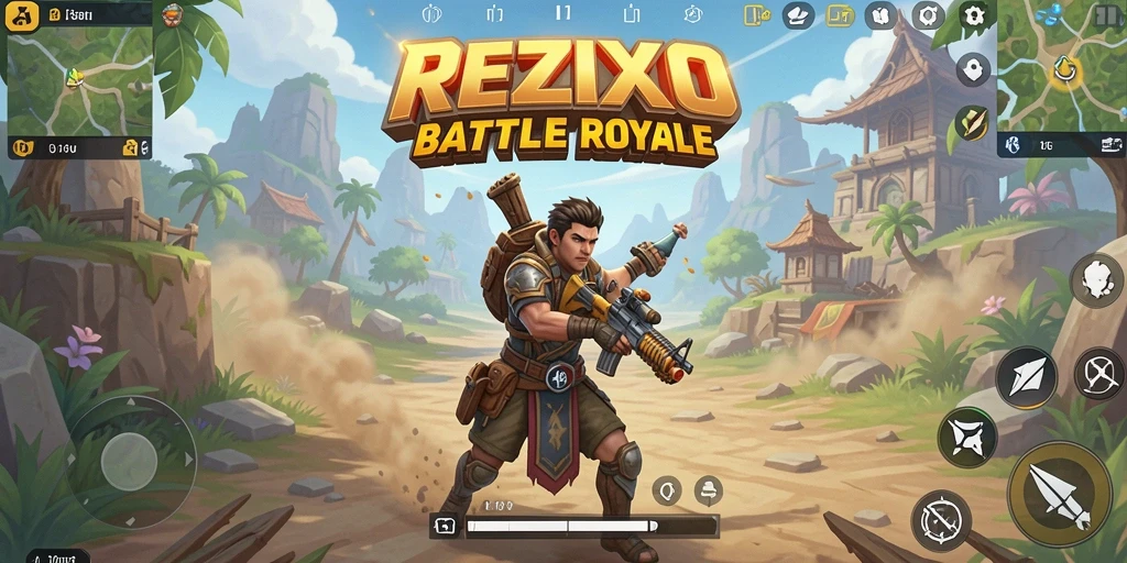 Tampilan gameplay seru saat bertempur dalam Battle Royale.