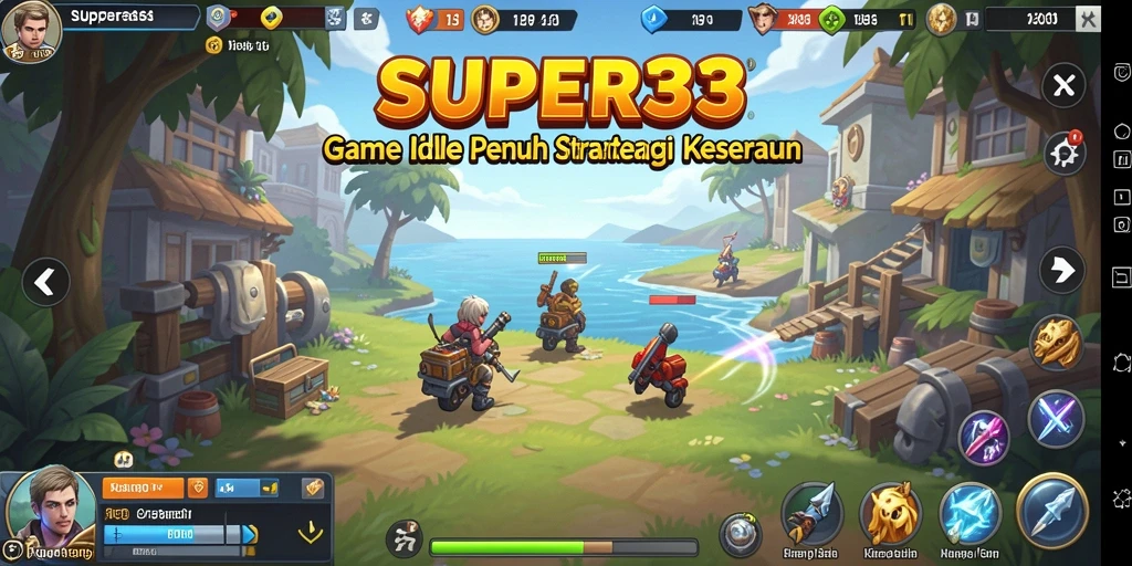 Screenshot gameplay <strong>SUPER33</strong> menampilkan strategi unik dan pengelolaan sumber daya.