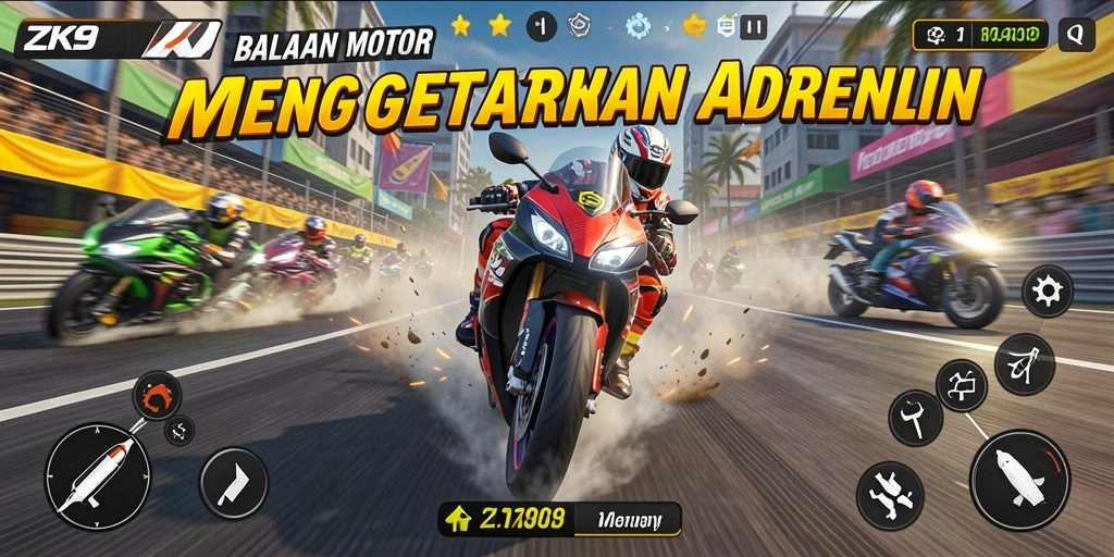 Gameplay ZK9 yang penuh aksi dan kecepatan.